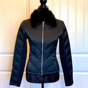 Beautiful Fitted Quilted Feather Zipper Jacket